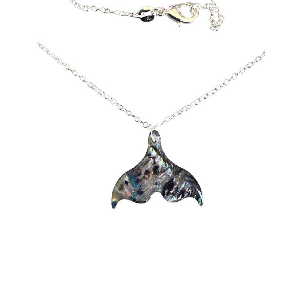 Indio Jewelry Abalone Whale Tail Sterling Necklace #7091